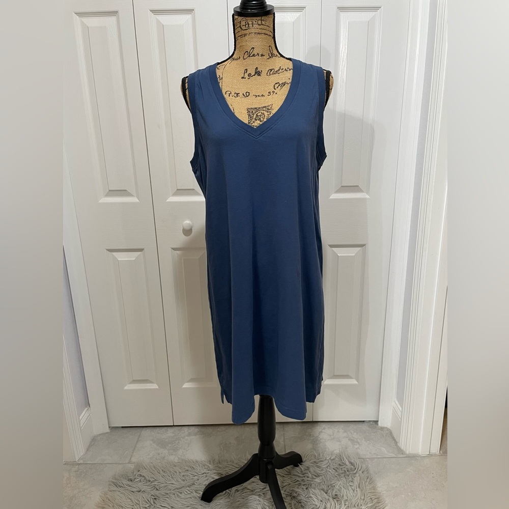 NWOT Pact Blue A Line Dress Sz L